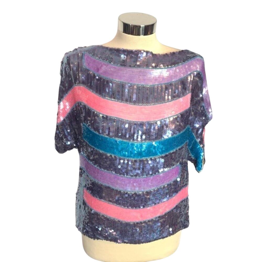 VINTAGE Hartly Westwood sequin top